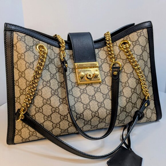 Gucci GG Supreme Padlock Large Tote Bag - Picture 1 of 16